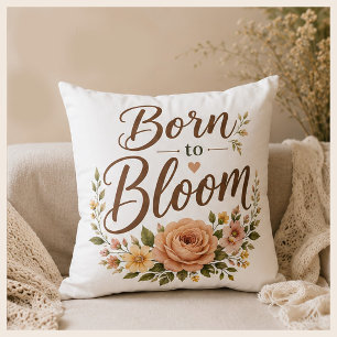 Floral Boho Butterfly Cottagecore Double-Sided Throw Pillow