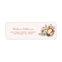 Floral Boho Coffee Themed Bridal Shower Address