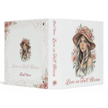 Floral Boho Girl Custom Name Binder