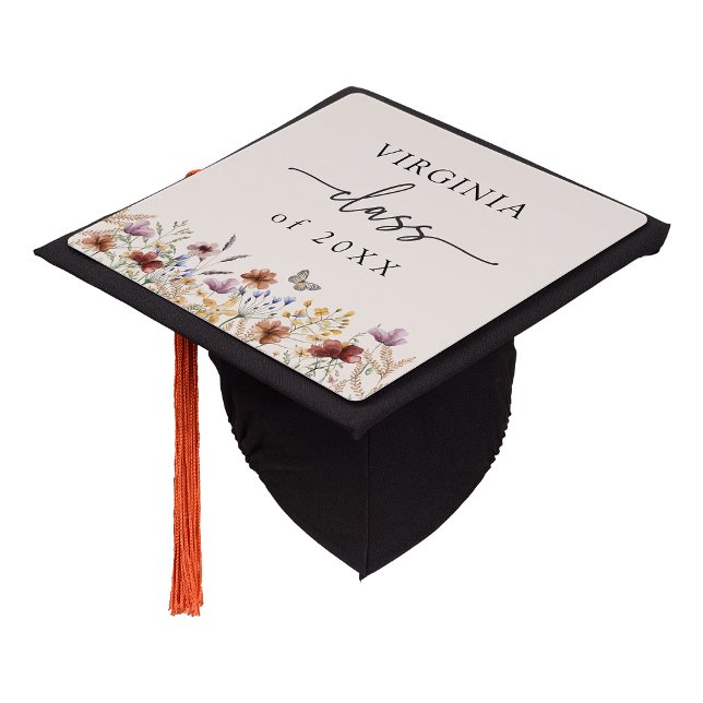 Floral Boho Graduation Cap Topper (Floral Boho Graduation Cap Topper by Painted Paperie
)