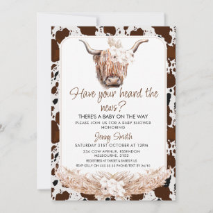 Printable Highland Cow Baby Baby Shower Invite (Download Now) 