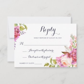 Floral Boho Modern Respond Card Rsvp by HannahMaria at Zazzle