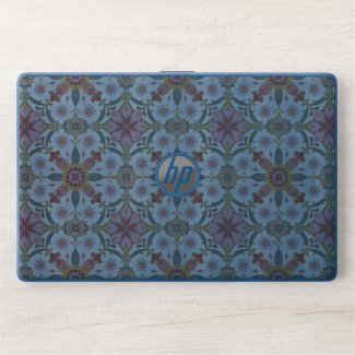 Floral Boho Pattern in Red, Pink & Teal HP Laptop Skin
