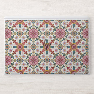 Floral Boho Pattern in Red, Pink & Teal HP Laptop Skin