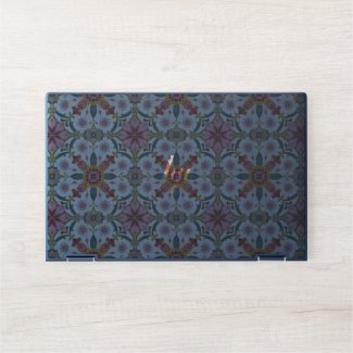 Floral Boho Pattern in Red, Pink & Teal HP Laptop Skin