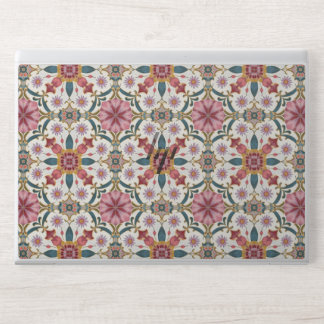 Floral Boho Pattern in Red, Pink & Teal HP Laptop Skin