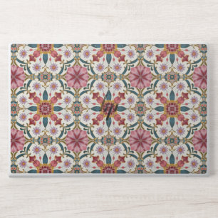Floral Boho Pattern in Red, Pink & Teal HP Laptop Skin