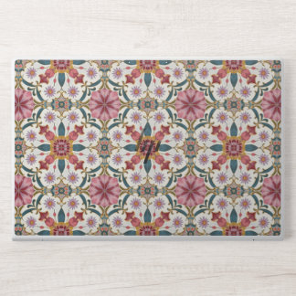 Floral Boho Pattern in Red, Pink & Teal HP Laptop Skin
