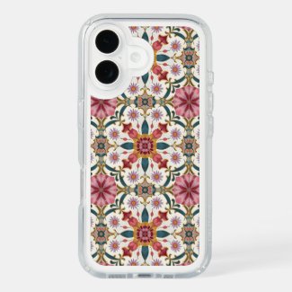 Floral Boho Pattern in Red, Pink & Teal Speck iPhone Case
