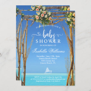 Floral Boho Summer Beach Gate Baby Shower Invitation