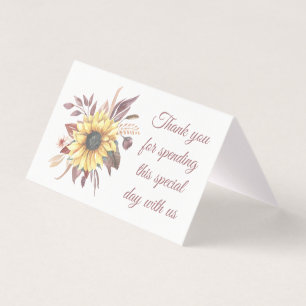 Floral Boho Sunflower Watercolor Fall Wedding