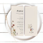 Floral Boho Wedding Menu<br><div class="desc">Floral Boho Wedding Menu. This stylish & elegant wedding menu features gorgeous hand-painted watercolor wildflowers arranged as a lovely bouquet perfect for spring,  summer,  or fall weddings. Find matching items in the Boho Wildflower Wedding Collection.</div>