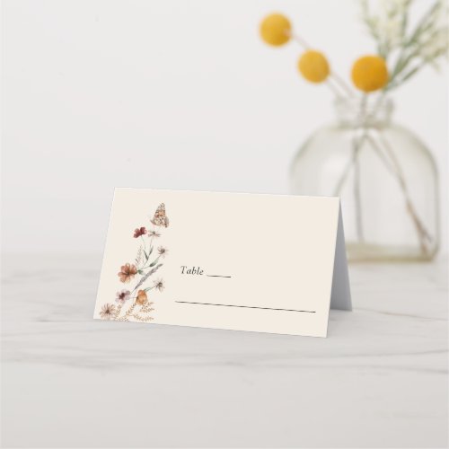 Floral Boho Wedding Place Card