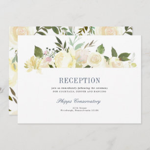 Floral Boho Wedding Reception Card