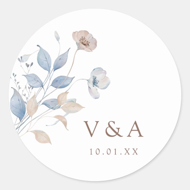 Floral Boho Wedding Sticker (Front)