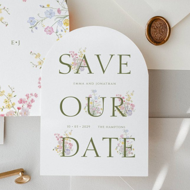 Floral Bold typography  Wedding Save The Date (Creator Uploaded)