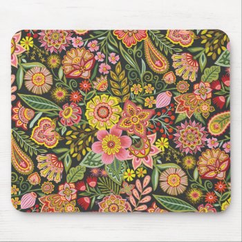 Floral Bomb Mousepad by Groovity at Zazzle
