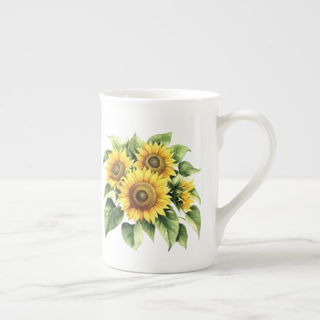 Floral  bone china mug (Right)