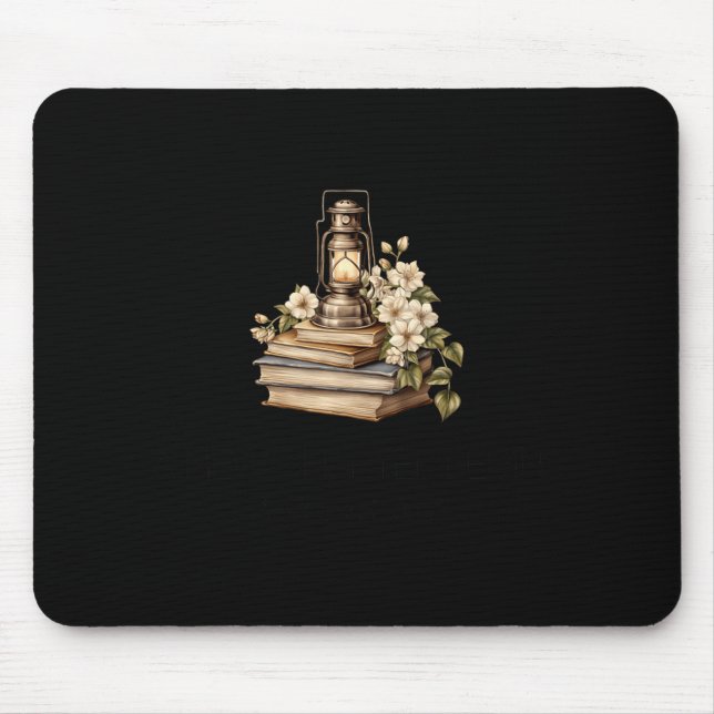 Floral Book A New Chapter Begins Retired Retiremen Mouse Pad (Front)