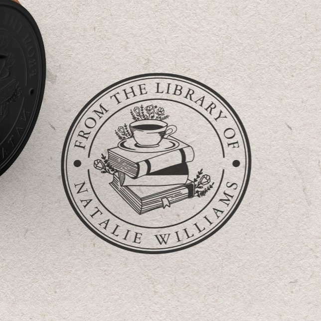 Floral Book Coffee Mug Moon from the Library of  Rubber Stamp (Creator Uploaded)