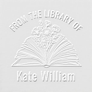 Floral book From the library of Embosser