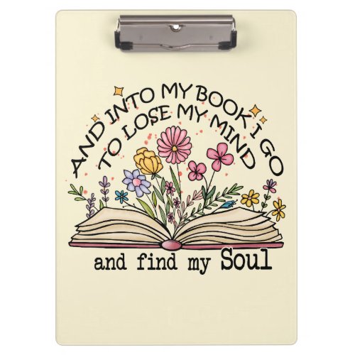 Floral Book Lover Clipboard
