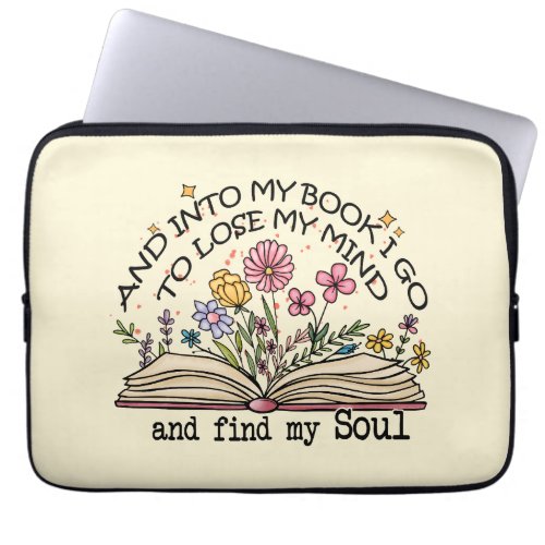 Floral Book Lover Laptop Sleeve