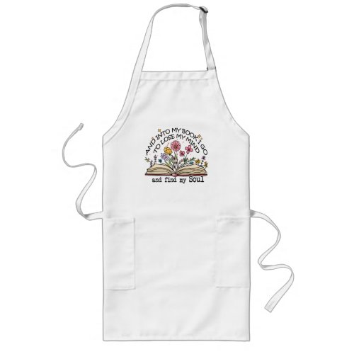 Floral Book Lover Long Apron