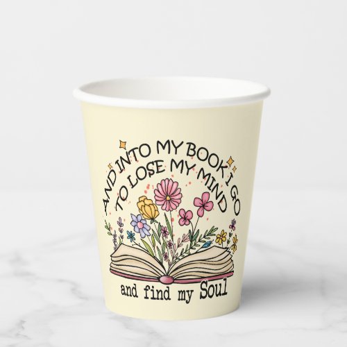 Floral Book Lover Paper Cups