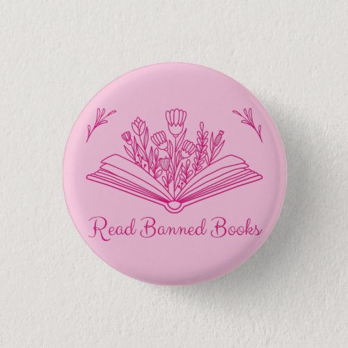 Floral Book _ Read Banned Books Button