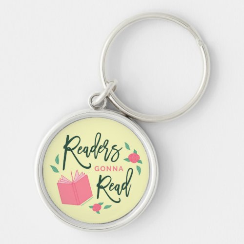 Floral Bookish Readers Gonna Read Keychain