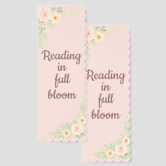 Floral Bookmark for Book Lovers