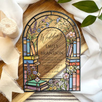 Floral Books Elegant Stained Glass Arch Wedding