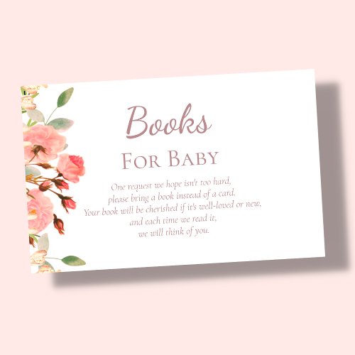 Floral  Books For Baby   Enclosure Card