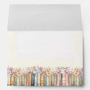 Floral Books Graduation Envelope