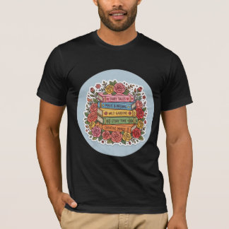 Floral Bookworm T-Shirt | Cute Reading & Rose Grap