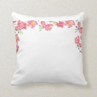 floral-border-background throw pillow