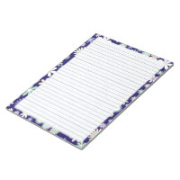 Letter Size 8.5 x 11 Green Ruled Wide Line Paper Notepad, Zazzle