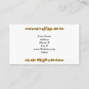 Floral Border Business Card