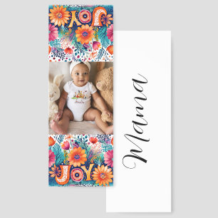 Floral border custom photo personalized bookmarks