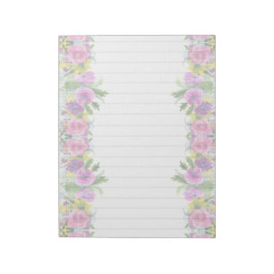 Floral Border Elegant Stationery Notepad