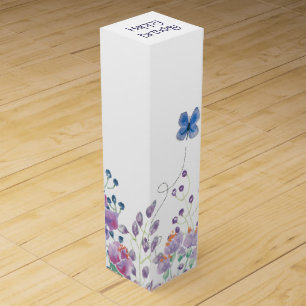 Floral Border for Birthday Wine Box