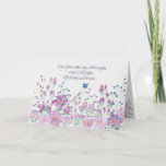 Floral Border Friend's Birthday Card<br><div class="desc">Pink and purple watercolor floral border with butterfly on soft white texture for friend's birthday.
Text is editable.</div>