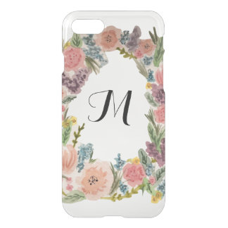 Floral Border Monogram iPhone Case