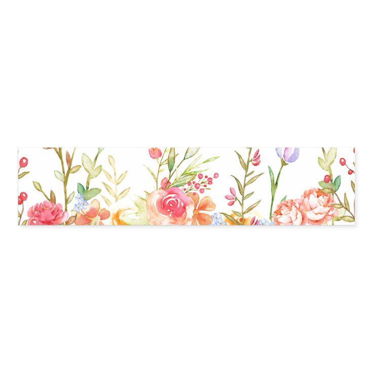 Floral Border Napkin Bands | Zazzle