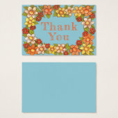 Floral Border Thank You Card2 (Front & Back)