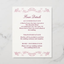 Floral Border Wedding Details