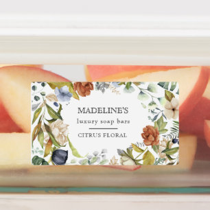 Floral Borders Soap Bars Elegant Adhesive Labels