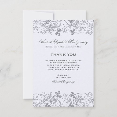 Floral Borders Sympathy Card