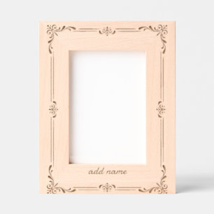 floral borers with custom name engraved frames